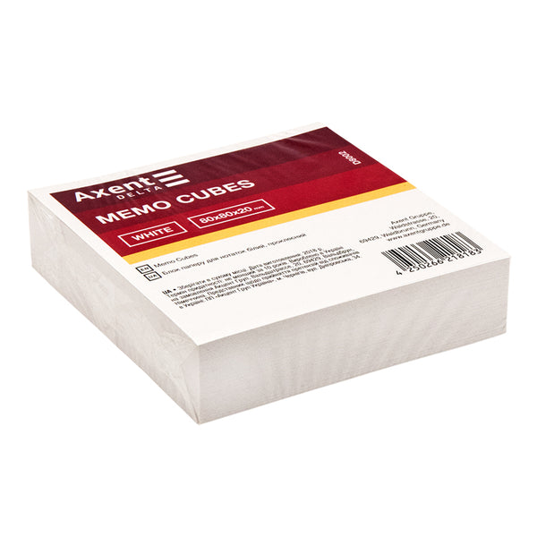 Note paper Delta white D8002, 80Х80Х20mm, glued