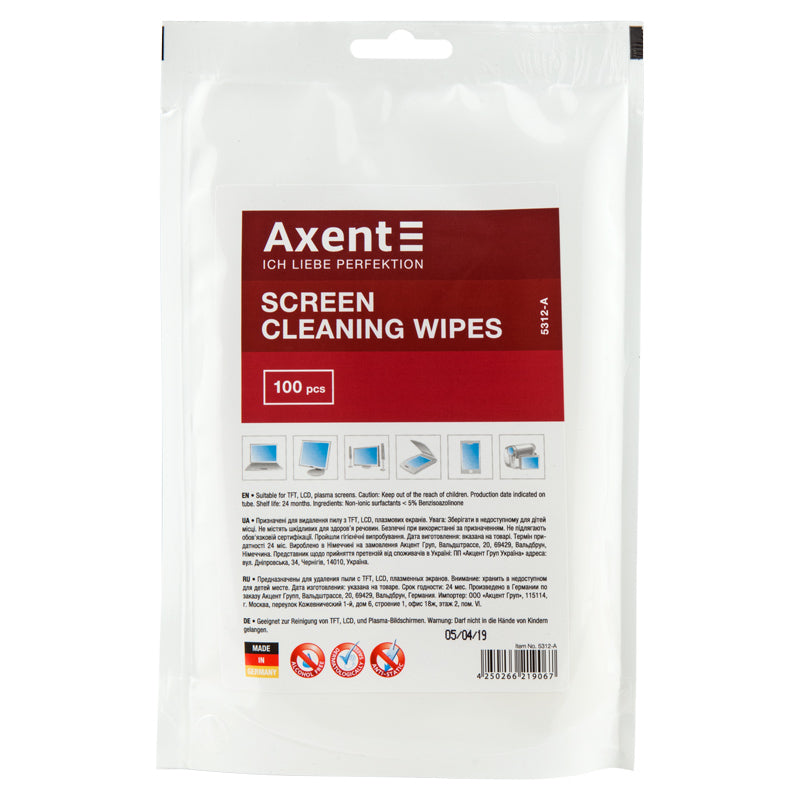 Computer screen wet wipes, replaceable, 100 pcs.