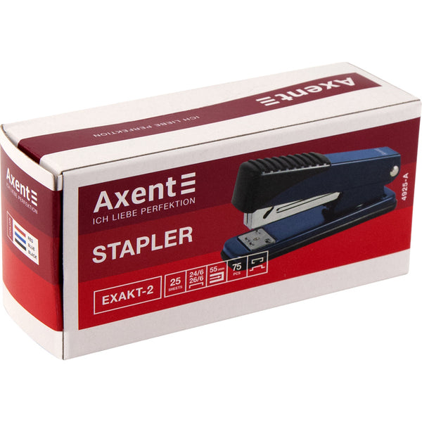 Heftgerät Nr. 24/6 Axent Exakt-2 4925-02-A, Metall, 25 Blatt, blau