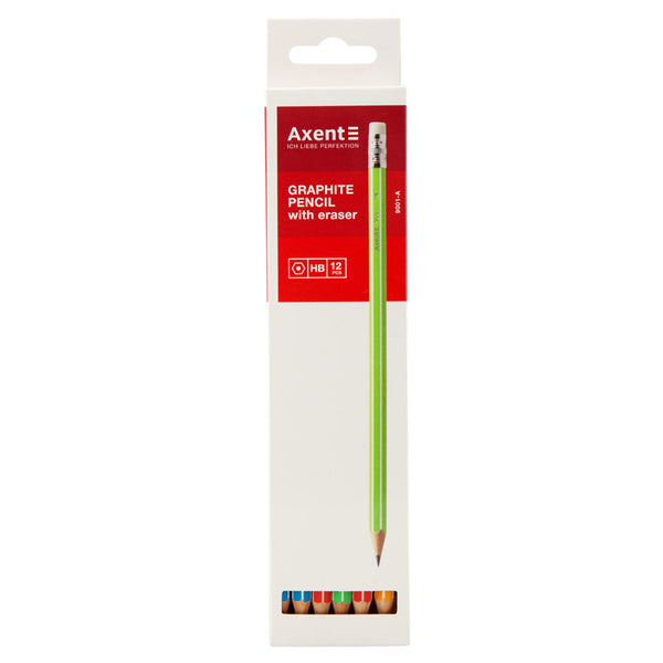 Bleistift mit Radiergummi Axent 9001-A, НВ, 2.2 mm