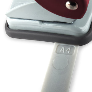 Hole punch Axent Welle-2 3810-06-A, plastic, 10 sheets, red