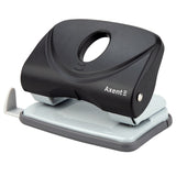 Hole punch Axent Welle-2 with plastic, 20 sheets, black