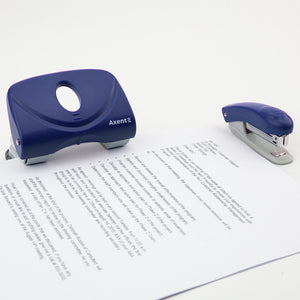 Hole punch Axent Welle-2 3820-02-A, plastic, 20 sheets, blue
