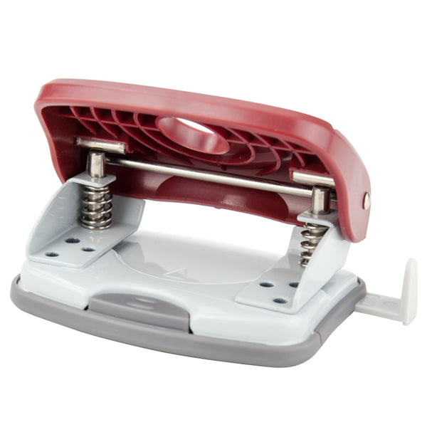 Hole punch Axent Welle-2 3820-06-A, plastic, 20 sheets, red