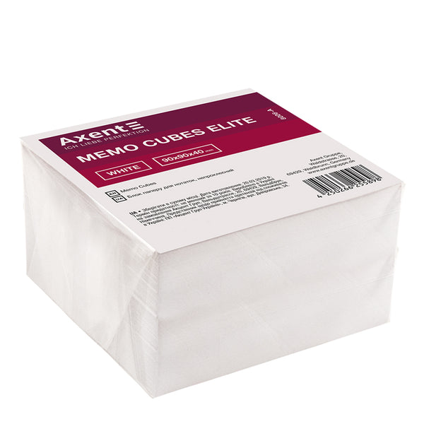 Notizzettel Axent Elite "White" 8006-A, 90x90x40 mm