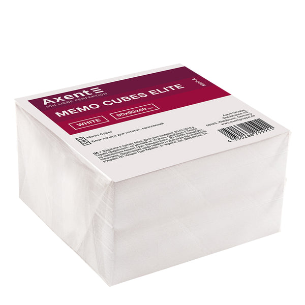 Notizzettel Axent Elite "White" 8007-A, 90x90x40 mm