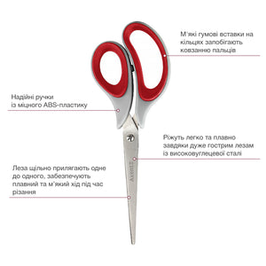Büroscheren Axent Duoton Soft 6102-A, 21 cm