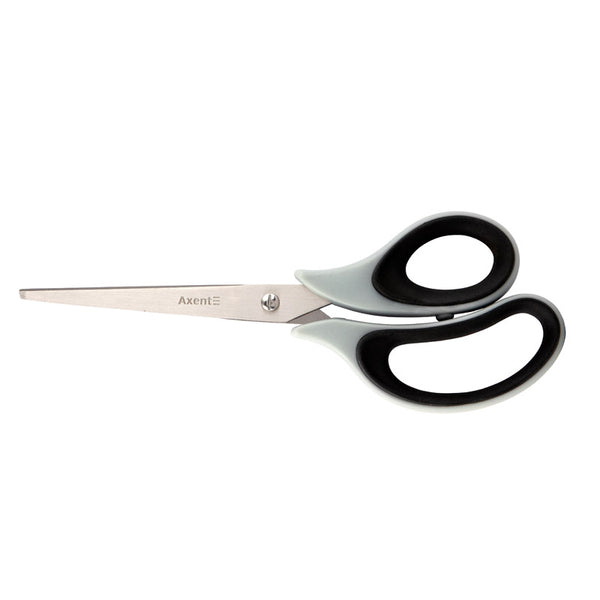 Scissors Axent  Duoton Soft 6102-01-A, 21 сm, grey-black