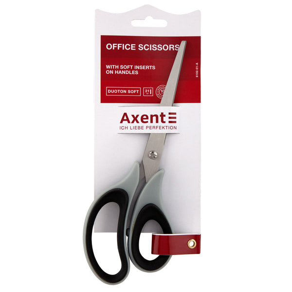 Scissors Axent  Duoton Soft 6102-01-A, 21 сm, grey-black