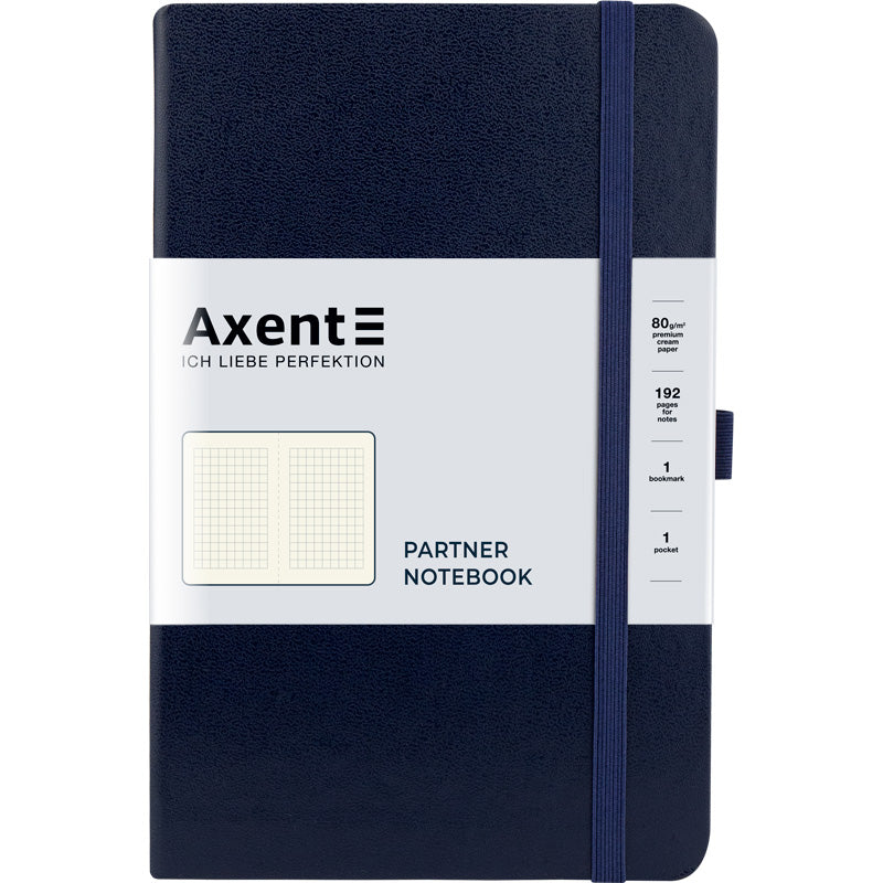 Notizbuch Axent Partner 8201-02-A, 125x195 mm, 96 Blatt, kariert
