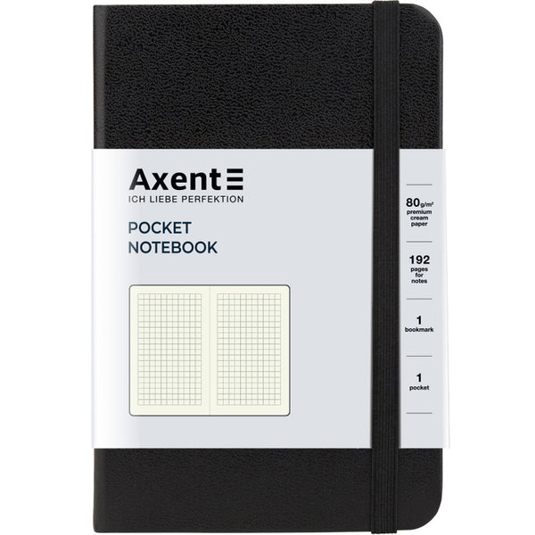 Notebook Axent Partner 8301-A, 95*140, 96sheets, square, black