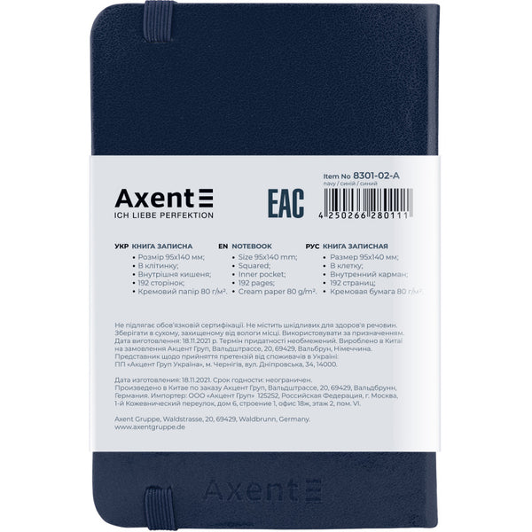 Notizbuch Axent Partner 8301-02-A, A6-