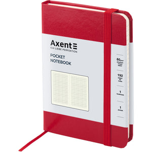 Notebook Axent Partner 8301-03-A, 95*140 mm, 96 pages, squared paper, red