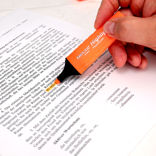 Textmarker Delta D2501-12, 1-5 mm, keilförmiger, orange