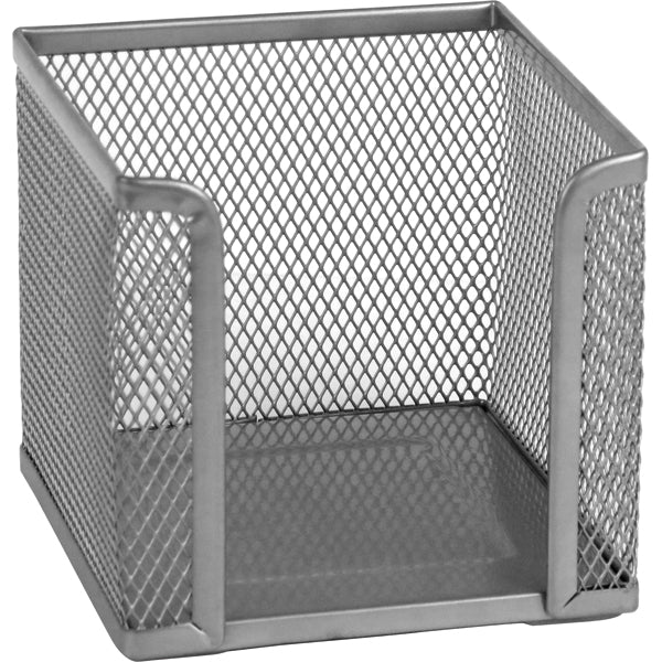Notizzettelwürfel Axent 2112-03-A, Metallgitter, 100x100x100 mm, silber