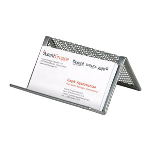Visitenkartenständer Axent 2114-03-A, Metallgitter, 95x80x60 mm, silber