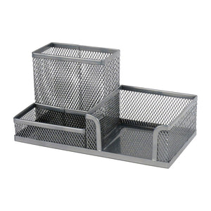 Desktop stationery organizer Axent 2116-03-A,  203x105x100 mm, silver