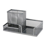 Stifthalter Axent 2116-03-A, 203x105x100 mm, 3 Fächer, silber