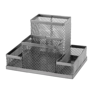 Stifthalter Axent 2117-03-A, 155x103x100 mm, 4 Fächer, silber
