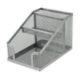 Stifthalter Axent 2118-03-A, 100x143x100 mm, 3 Fächer, silber