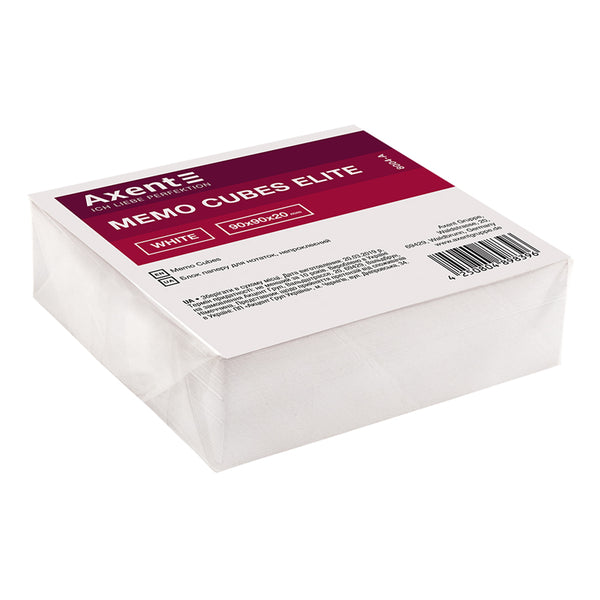 Note paper Elite "White", 90Х90Х20 mm, unglued