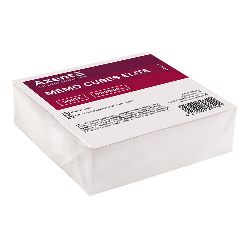 Notizzettel Axent Elite "White" 8005-A, 90х90х20 mm