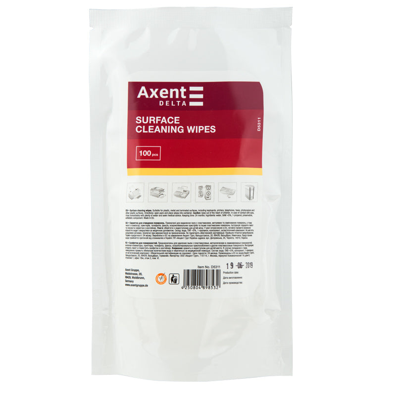 Surface-cleaning wipes, refill 100 pcs.