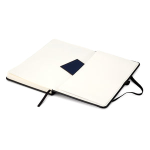 Notizbuch Partner Lux Lux 8202-01-A, A5-, 125x195 mm, 96 Blatt, kariert, harter Einband, blau