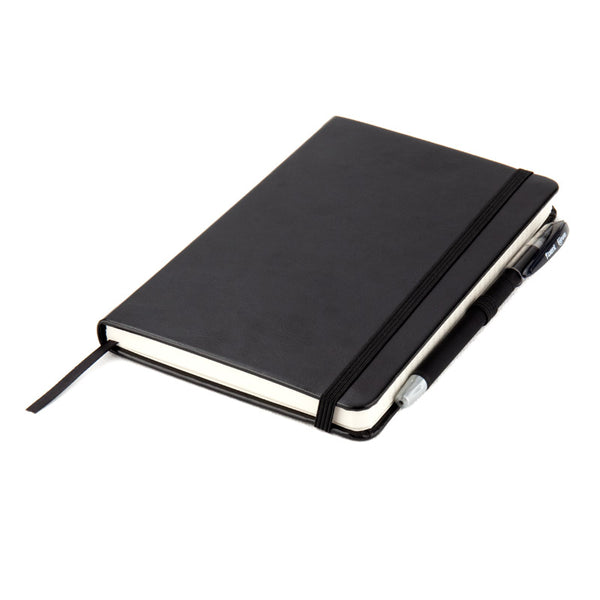 Notizbuch Partner Lux Lux 8202-01-A, A5-, 125x195 mm, 96 Blatt, kariert, harter Einband, blau