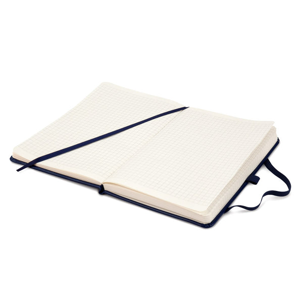 Notizbuch Axent Partner Lux 8202-02-A, A5-, 125x195 mm, 96 Blatt, kariert, harter Einband, blau