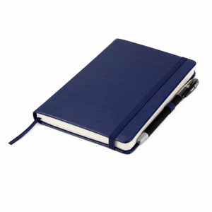 Notizbuch Axent Partner Lux 8202-02-A, A5-, 125x195 mm, 96 Blatt, kariert, harter Einband, blau