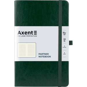 Notizbuch Axent Partner Lux 8202-04-A, A5-, 125x195 mm, 96 Blatt, kariert, harter Einband, grün