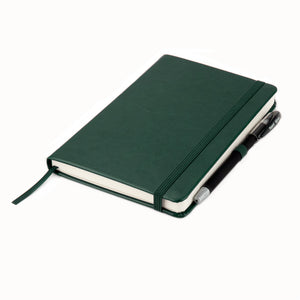 Notizbuch Axent Partner Lux 8202-04-A, A5-, 125x195 mm, 96 Blatt, kariert, harter Einband, grün