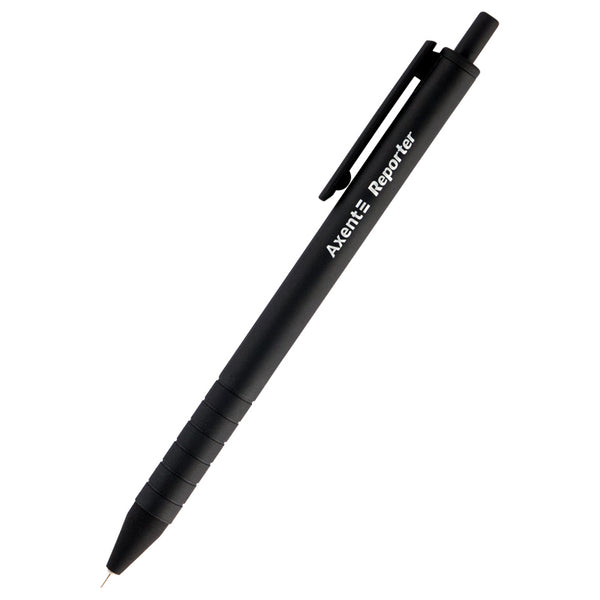 Semi-gel pen Axent Reporter AB1065-01-A, retractable, black