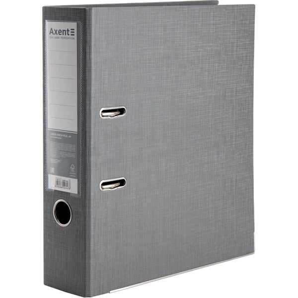 Ordner Axent Prestige+ 1722-34P-A, beidseitig, A4, 75 mm, zerlegt, silber