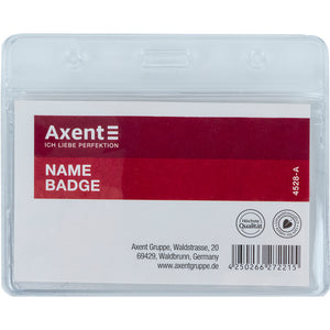 Horizontale Badge Axent 4528-A, 85x54 mm, transparent