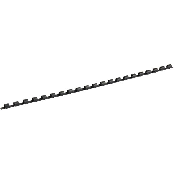 Plastic comb ring, 6 mm, black, 100 pcs.