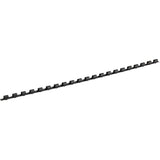 Plastic comb ring, 6 mm, black, 100 pcs.