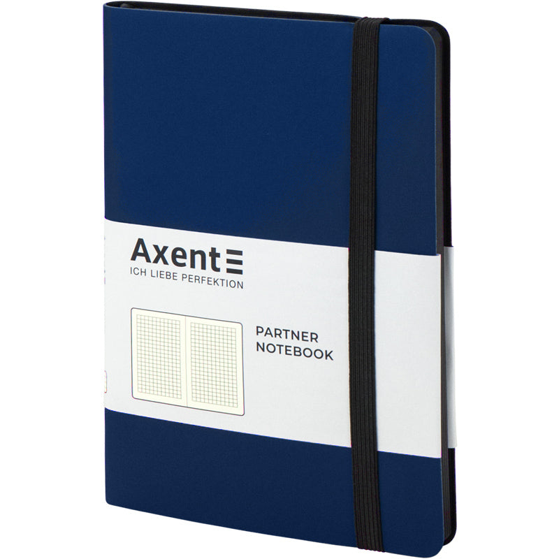 Notizbuch Axent Partner Soft 8206-02-A, A5-, 125x195 mm, 96 Blatt, kariert, flexibler Einband, blau