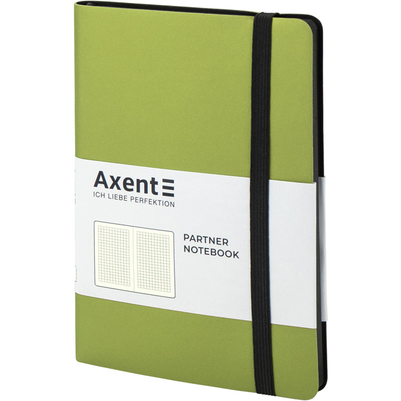 Notizbuch Axent Partner Soft 8206-09-A, A5-, 125x195 mm, 96 Blatt, kariert, flexibler Einband, grün