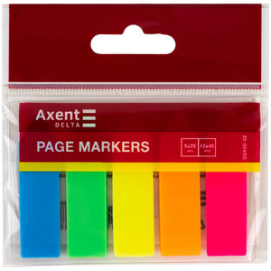 Index-Haftstreifen Delta D2450-02 12x45 mm, 125 Stück, neonfarben