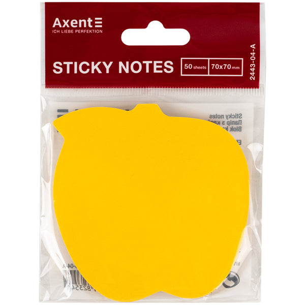 Haftnotizblock Axent 2443-04-A, 70x70 mm, 50 Blätter, Apfel