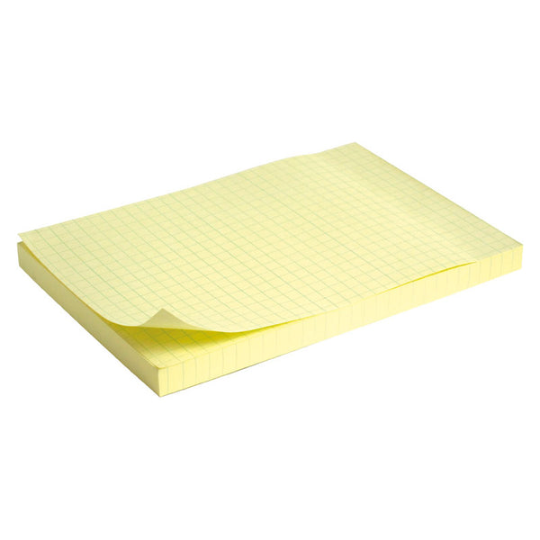 Haftnotizblock Delta D3330-02, 100x150 mm, 100 Blatt, gelb, kariert