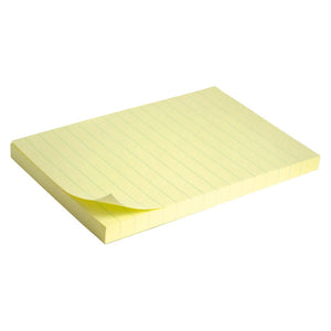 Haftnotizblock Delta D3330-01, 100x150 mm, 100 Blatt, lineal, gelb