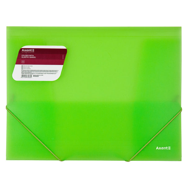 Ordner mit Gummibändern Axent 1501-26-A, A4, transparent grün