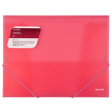 Ordner mit Gummibändern Axent 1501-24-A, A4, transparent rot