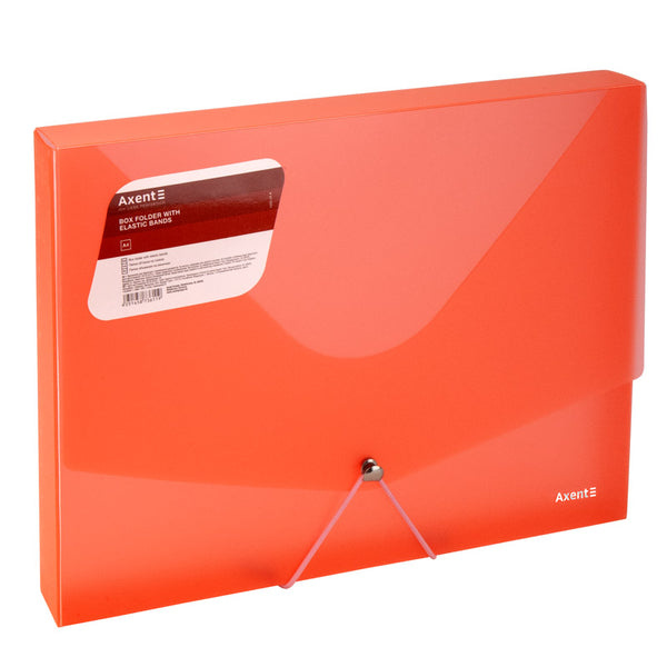 Eckspanner-Mappe Axent 1502-24-A, A4, transparent rot