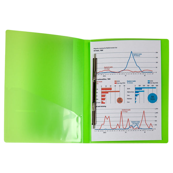 Clip folder Axent 1304-26-A, A4, transparent green