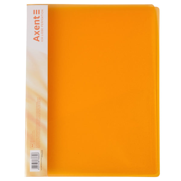 Clip folder Axent 1304-25-A, A4, transparent orange