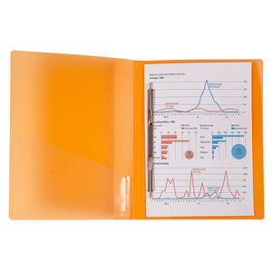 Clip folder Axent 1304-25-A, A4, transparent orange